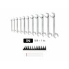 Tekton Angle Head Open End Wrench Set w/Modular Slotted Organizer, 11-Piece 3/8 - 1 in. WAE95102